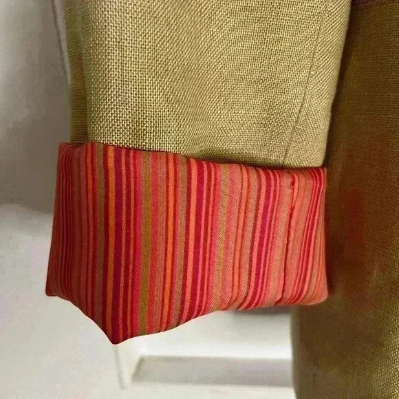 Bianca Nygard Petite  Linen Jacket with Striped Lining - Picture 5 of 8